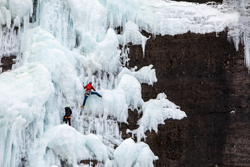 Hard and technical Ice Climbing instruction with cirque guides