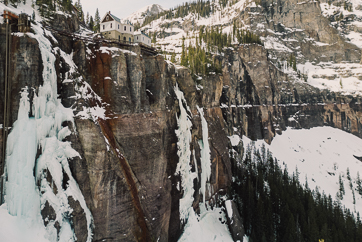 Bridal Veil falls hard ice climbing